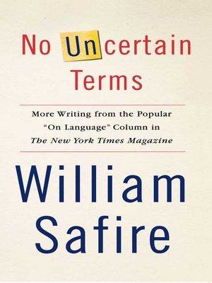 cover image of No Uncertain Terms